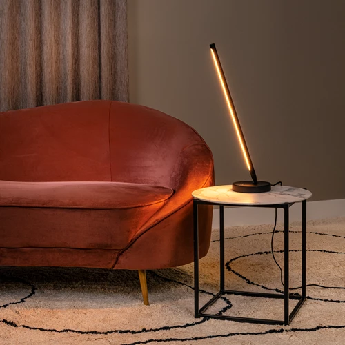 Lucide FINAN - Tischlampe - LED Dim. - 1x12W 2700K - Schwarz - Atmosphäre 1
